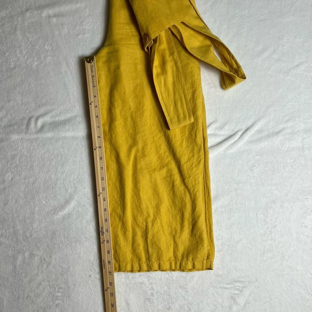 Zara Womens Linen Blend Overalls XS Cottagecore‎ Country Prairie Twee Breathable